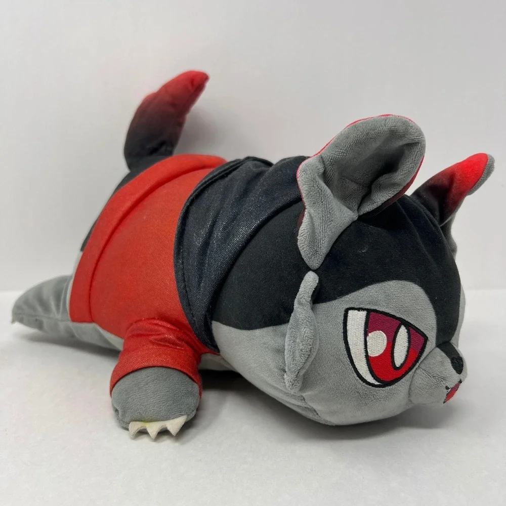Aphmau MeeMeows Ultima Aaron Cat Plush 11 Inch Red Black Mystery Catface Wolf